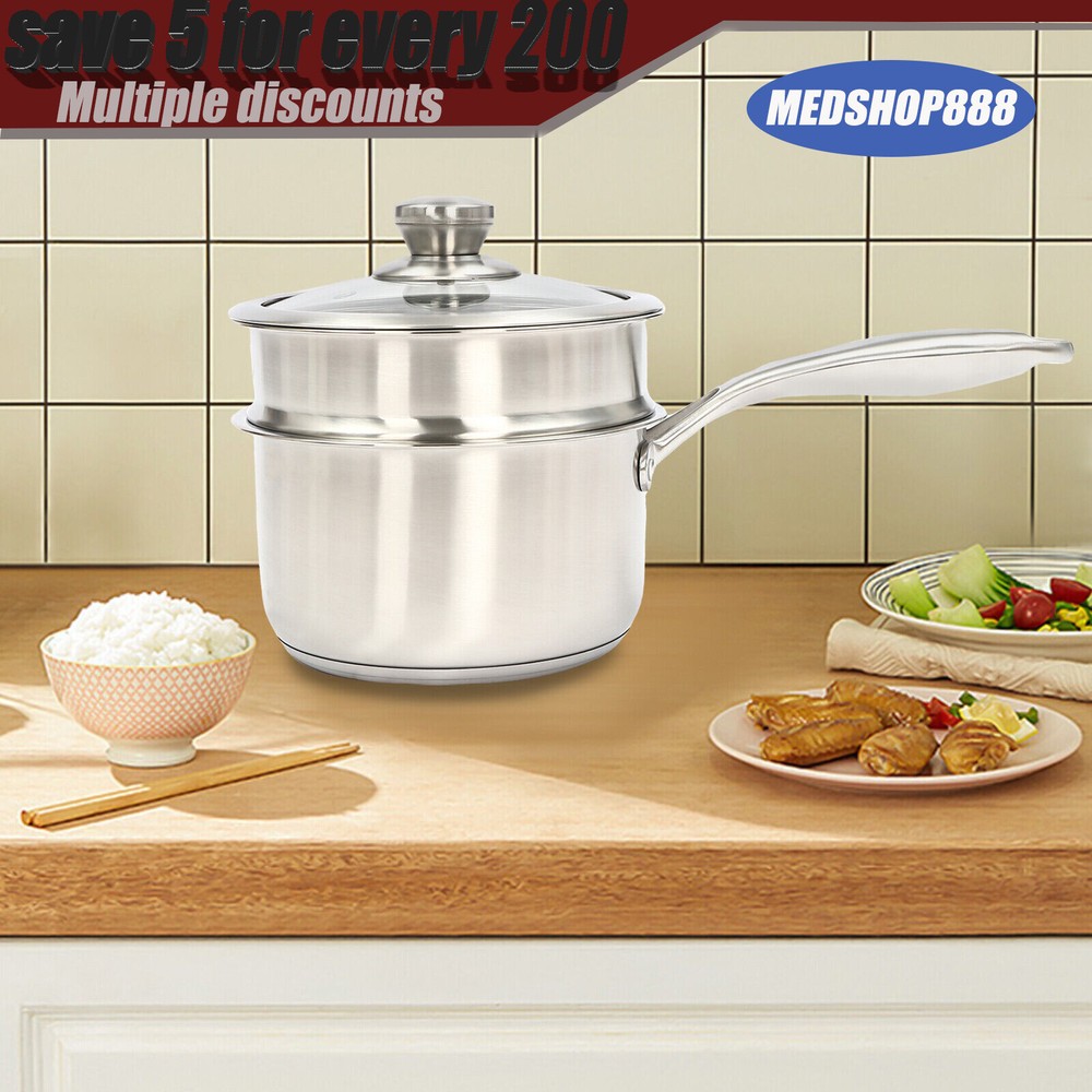 Large capacity double layer steaming pot with handle for cooking