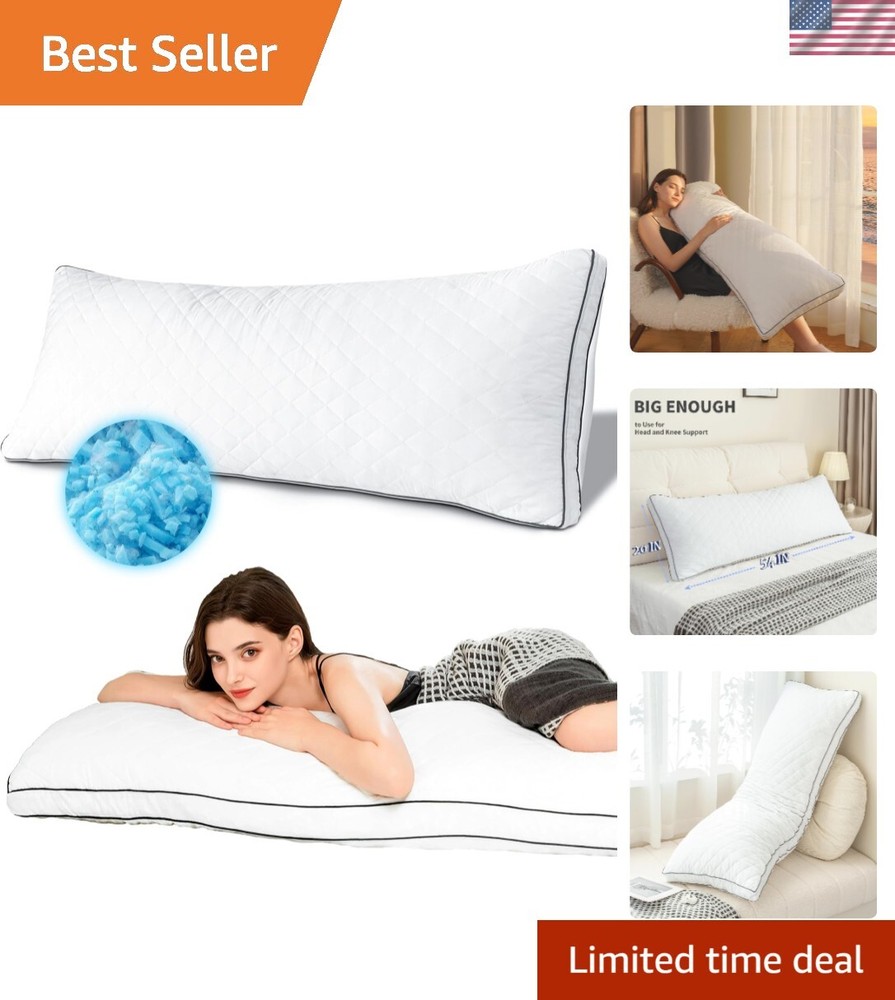 Memory Foam Body Pillow for Adults - Large Support Cushion for Better Sleep