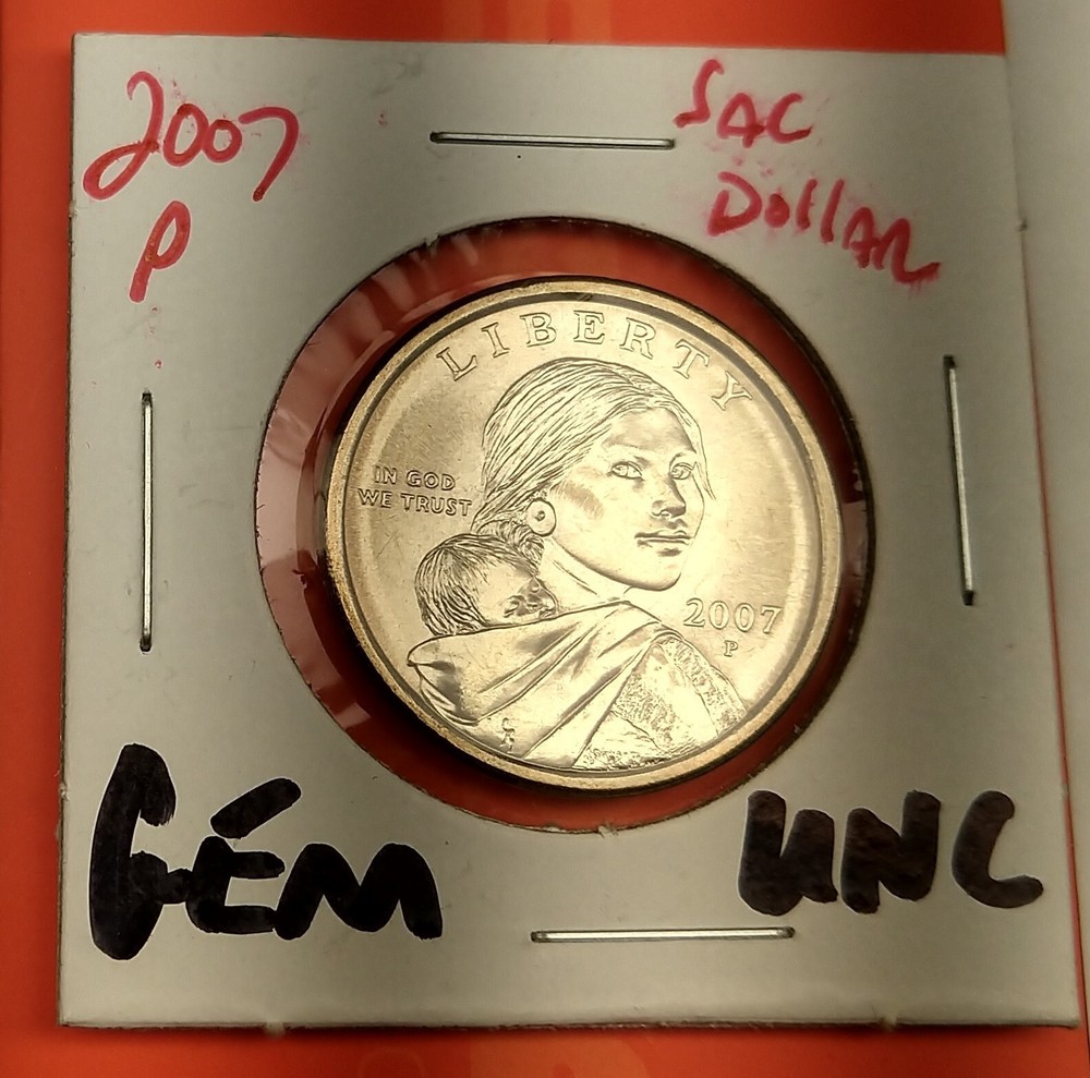 2007-P Sacagawea One Dollar Uncirculated Coin From Original Roll Brilliant