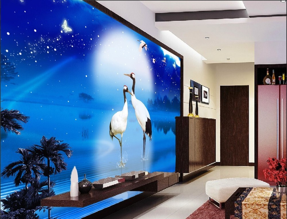 3D Dream Crane ZHUA9850 Wallpaper Wall Murals Removable Self-adhesive Ann 24