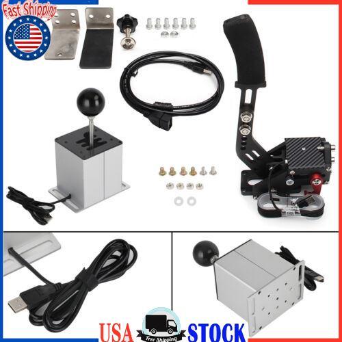 USB Handbrake with Clamp and 6+ R H Shifter for Logitech G29 G920 Steering Wheel