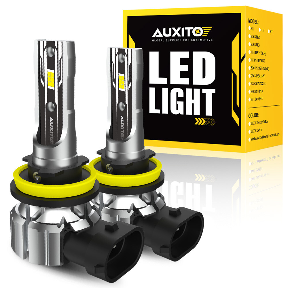 H11 LED Headlight Bulbs 4000LM 6500K White Super Bright Fanless Kit 2PC