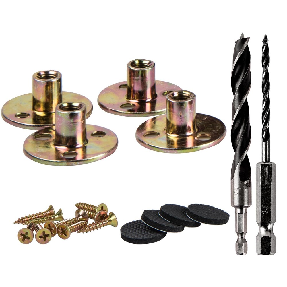 La Vane Leg Mounting Plates Kit, Furniture Attachment Hardware Fittings, Repa...