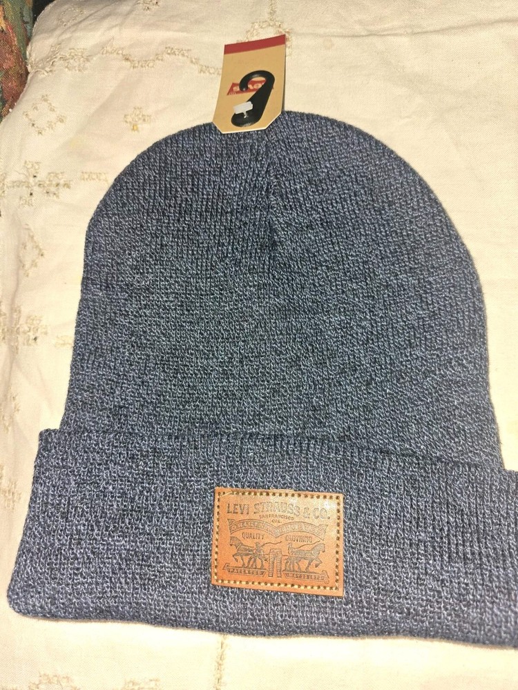 Levis Beanie Mens Marble Blue
