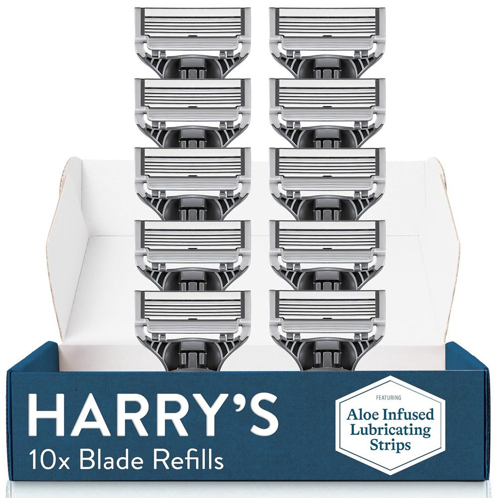 Harrys Razor Blade Refills for Men - 10 Premium Cartridges