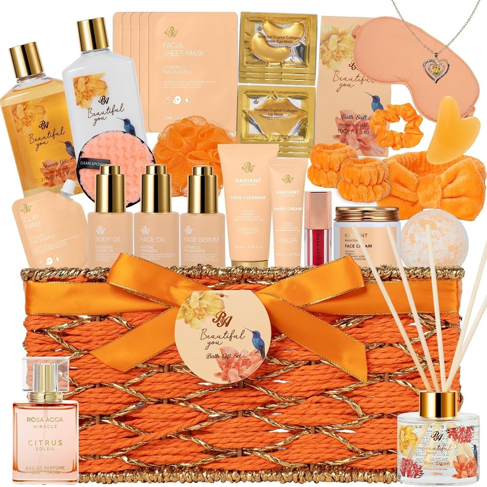 Christmas Gifts for Women, 35 Pcs Spa Gift Basket, Face Skin Care Set, Bath...