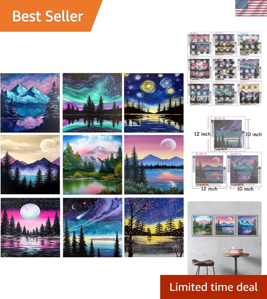 9 Pack Diamond Painting,DIY 5D Diamond Painting Kits for Adults & Kids,Diamon...