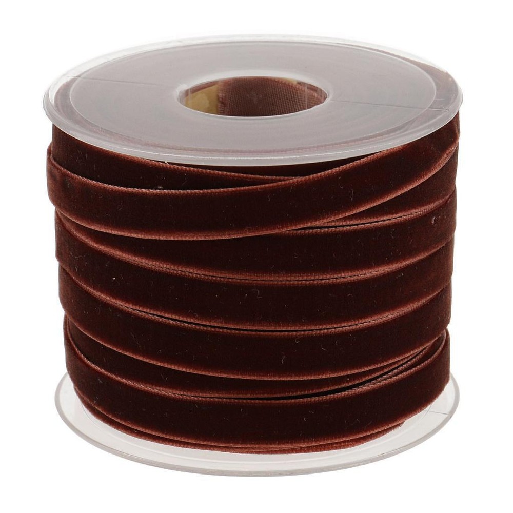 20 Yards Velvet Ribbon Spool Available in Many Colors 10mm/0.4inch Wide coffee
