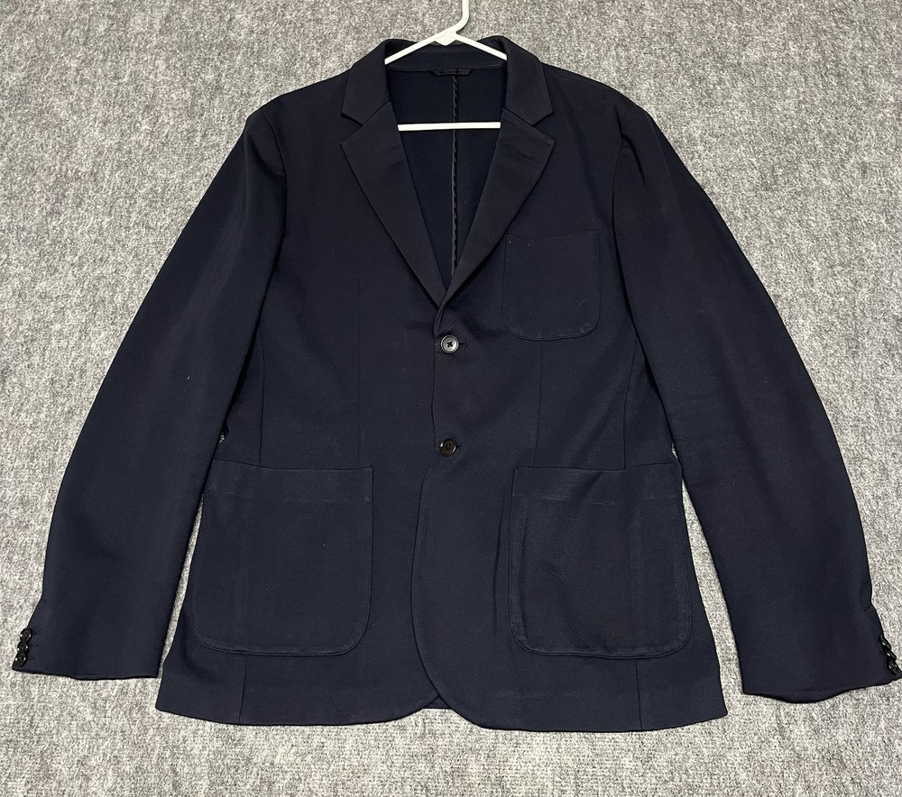 Giorgio Armani Navy Blue Stretch Viscose Blazer for Men Size Large