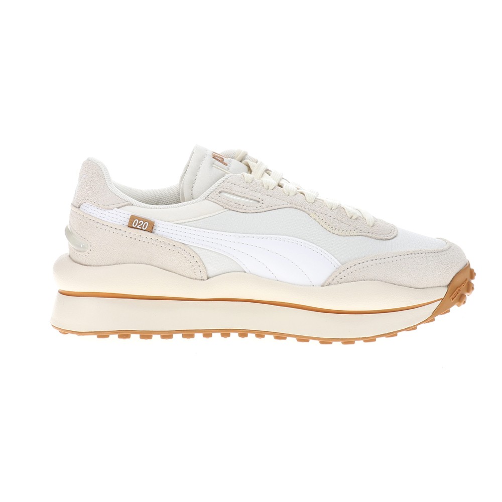 PUMA Style Rider Play On Suede Lace Up  Mens Off White Sneakers Casual Shoes 374