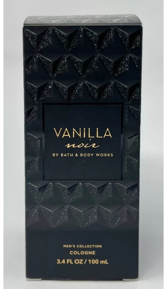 NEW BATH & BODY WORKS VANILLA NOIR MEN'S COLLECTION COLOGNE SPRAY MIST 3.4 OZ