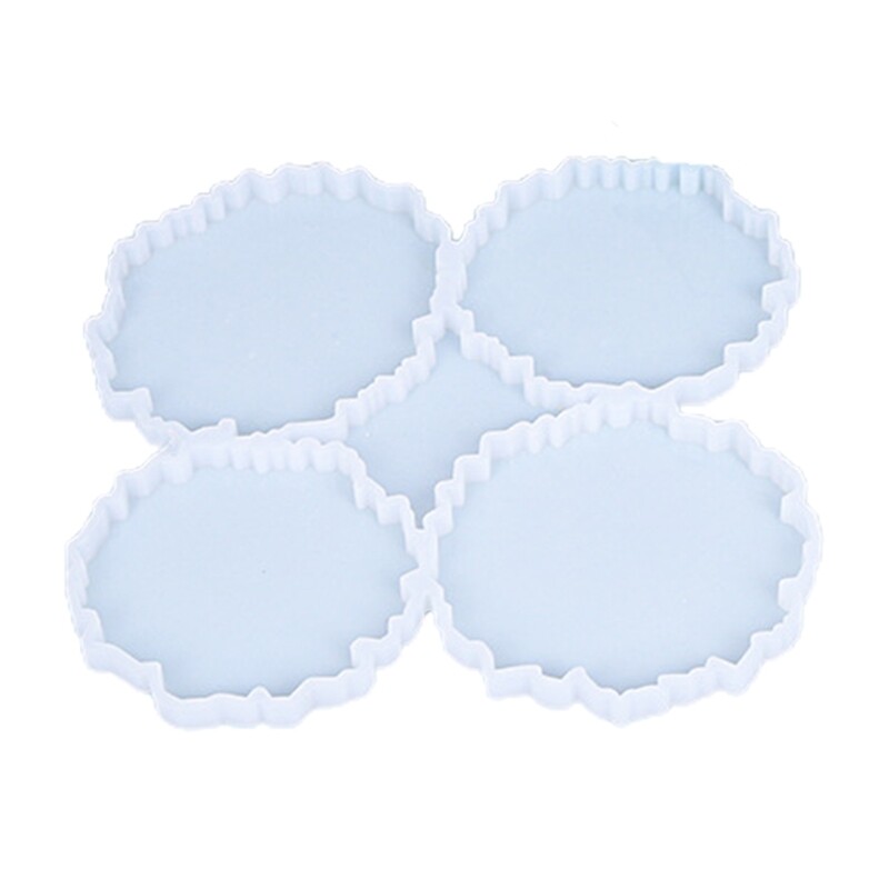 4-in-1 Resin Coaster Molds for DIY Crafting and Embellishments