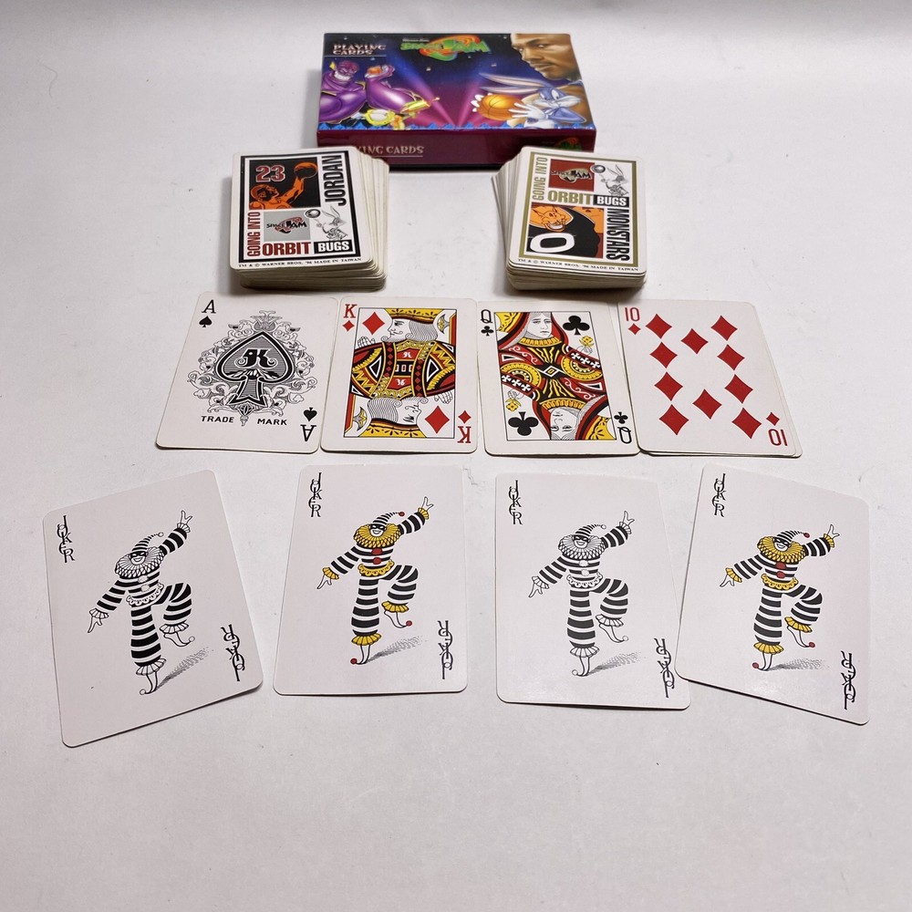 Vintage 1996 Space Jam 2-Deck Playing Cards Set
