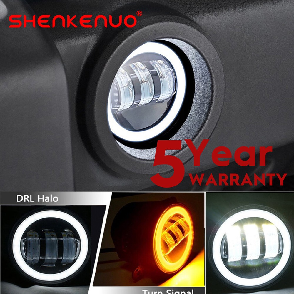 Pair 4 Inch Fog Light Driving Lamp LED bulbs Right Left Side Car Accessories