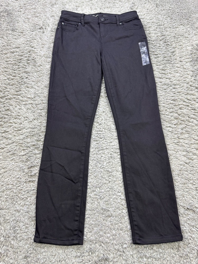 INC International Concepts Jeans Women 4 Black Skinny Leg Regular Mid Rise NWOT