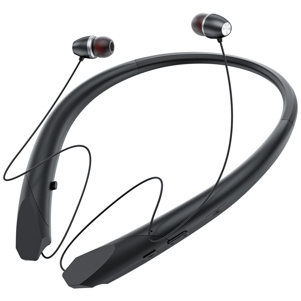 Neckband Bluetooth Headphones, Retractable Headset Wireless Bluetooth Earbuds...