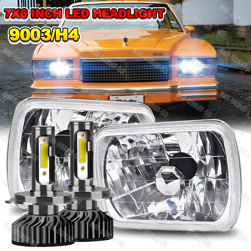 Chevrolet Monte Carlo 1978-1979 LED Headlight Halo DRL Bulb 7x6 5x7