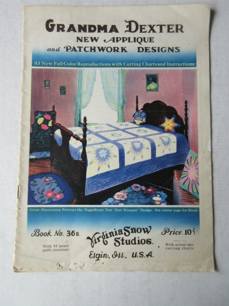 Vintage Grandma Dexter New Applique and Patchwork Designs Book No.36B