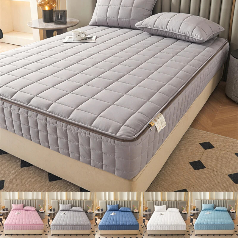 6-Sided Full Encased Zippered Quilted Mattress Protector Cover
