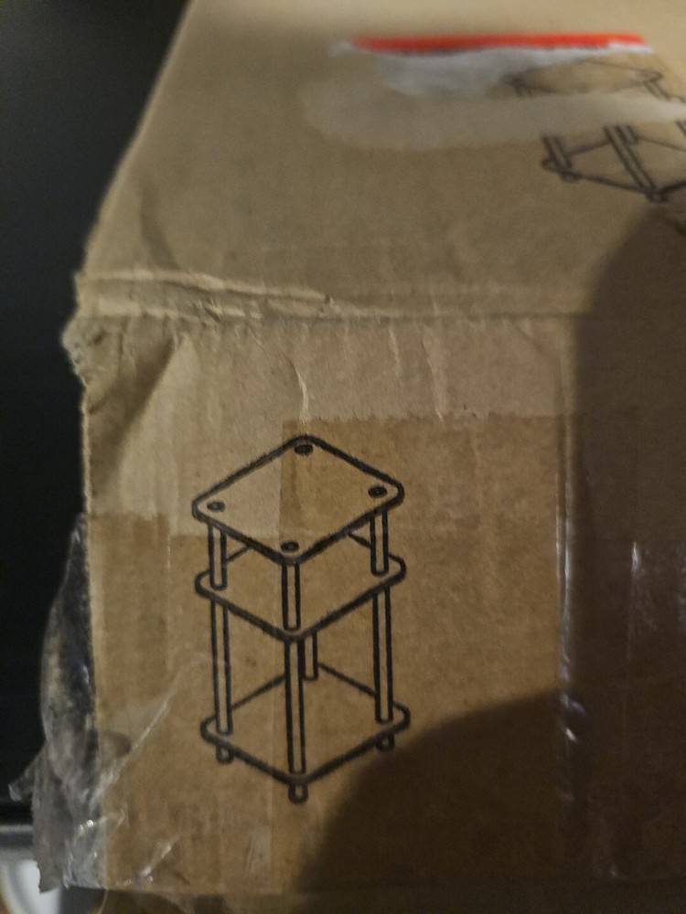 Furinno 3-Tier Turn-N-Tube End Table Night Stand Side Table Compact Design  