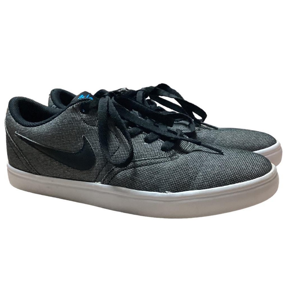 Nike SB Check Solarsoft Skateboard Shoes for Men in Gray Canvas Size 8D