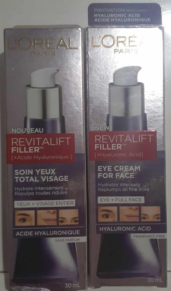 Loreal Revitalift Filler Eye Cream Hydrates & Replumps Skin with Hyaluronic Acid