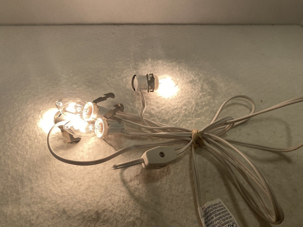 4-Socket C7 Light Cord with On/Off Switch for Dept 56 Lemax Villages