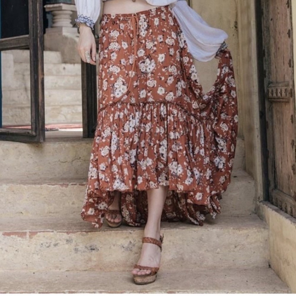 Spell & The Gypsy Collective Gypsy Dancer Maxi Skirt In The Maple Size XS