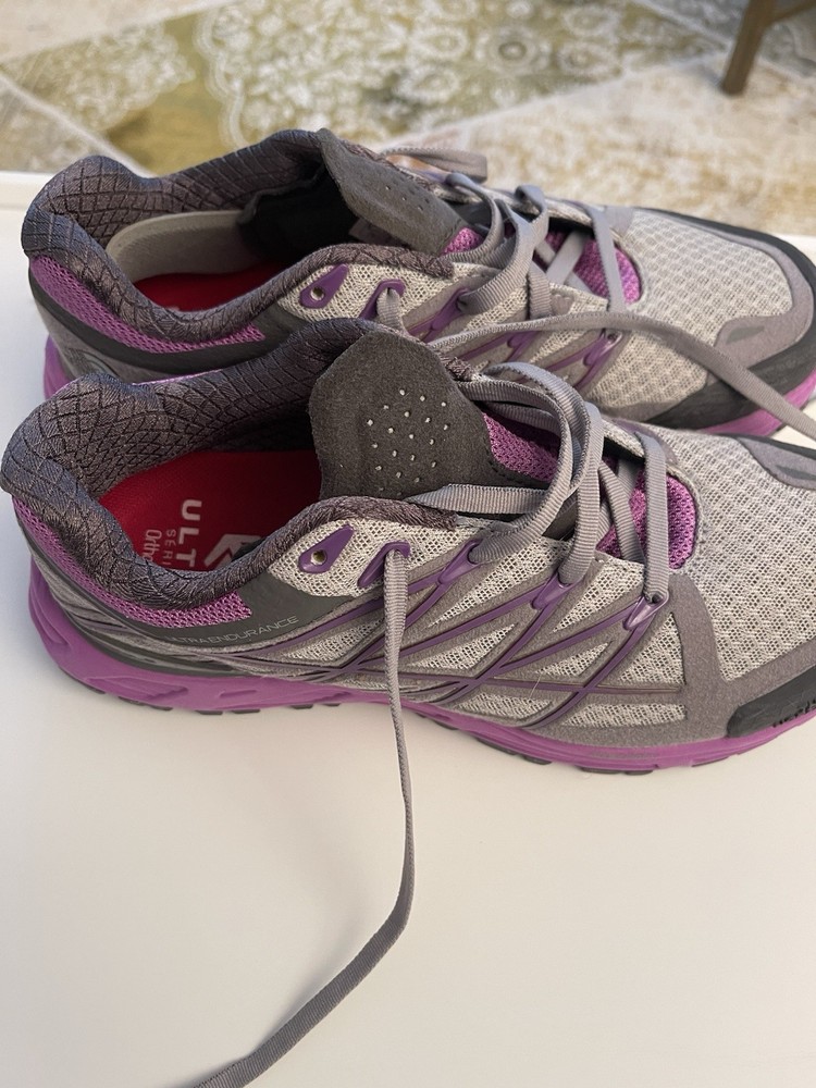 Women's The North Face Gray Purple Running Shoes Size 6.5