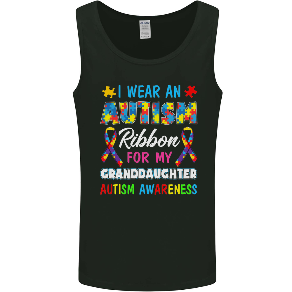 Autism Ribbon For My Granddaughter Autistic Mens Vest Tank Top