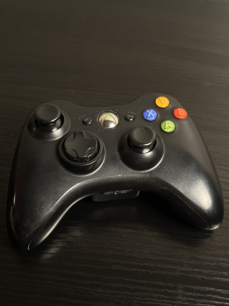 Microsoft Xbox 360 Wireless Controller Black OEM 1403 Tested and Clean