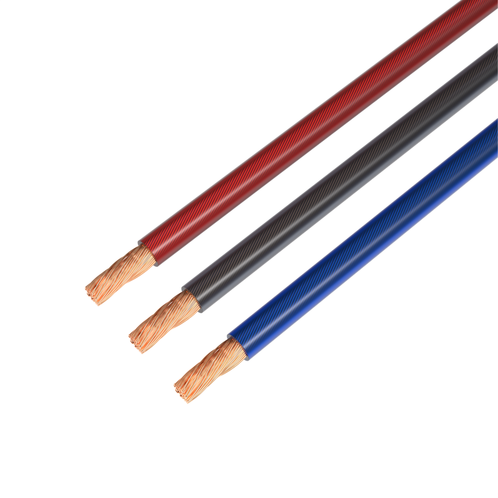 8 Gauge Battery Cable Inverter  Car Wire Black Blue Red 25Ft Power Ground 8AWG