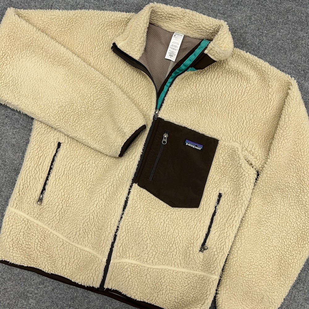 Patagonia Retro-X Fleece Jacket Men’s Small Natural Cream Y2K Full Zip
