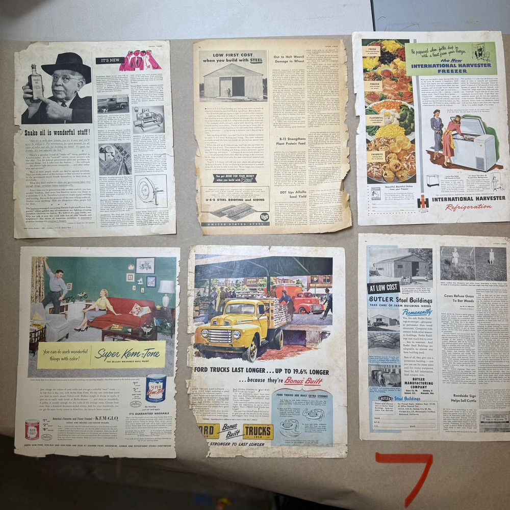 Vintage 1950s And Others Magazine Advertisement Lot