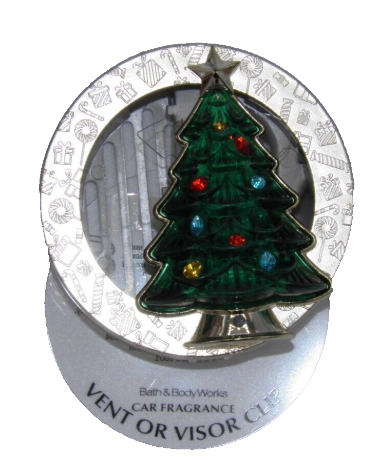 Bath & Body Works LIGHT UP CHRISTMAS TREE Scentportable Car Visor Clip Holder