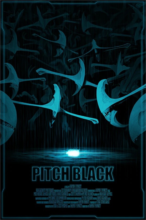 Pitch Black by Yvan Quinet 16/150 16” x 24” Screen Print Movie Art Poster