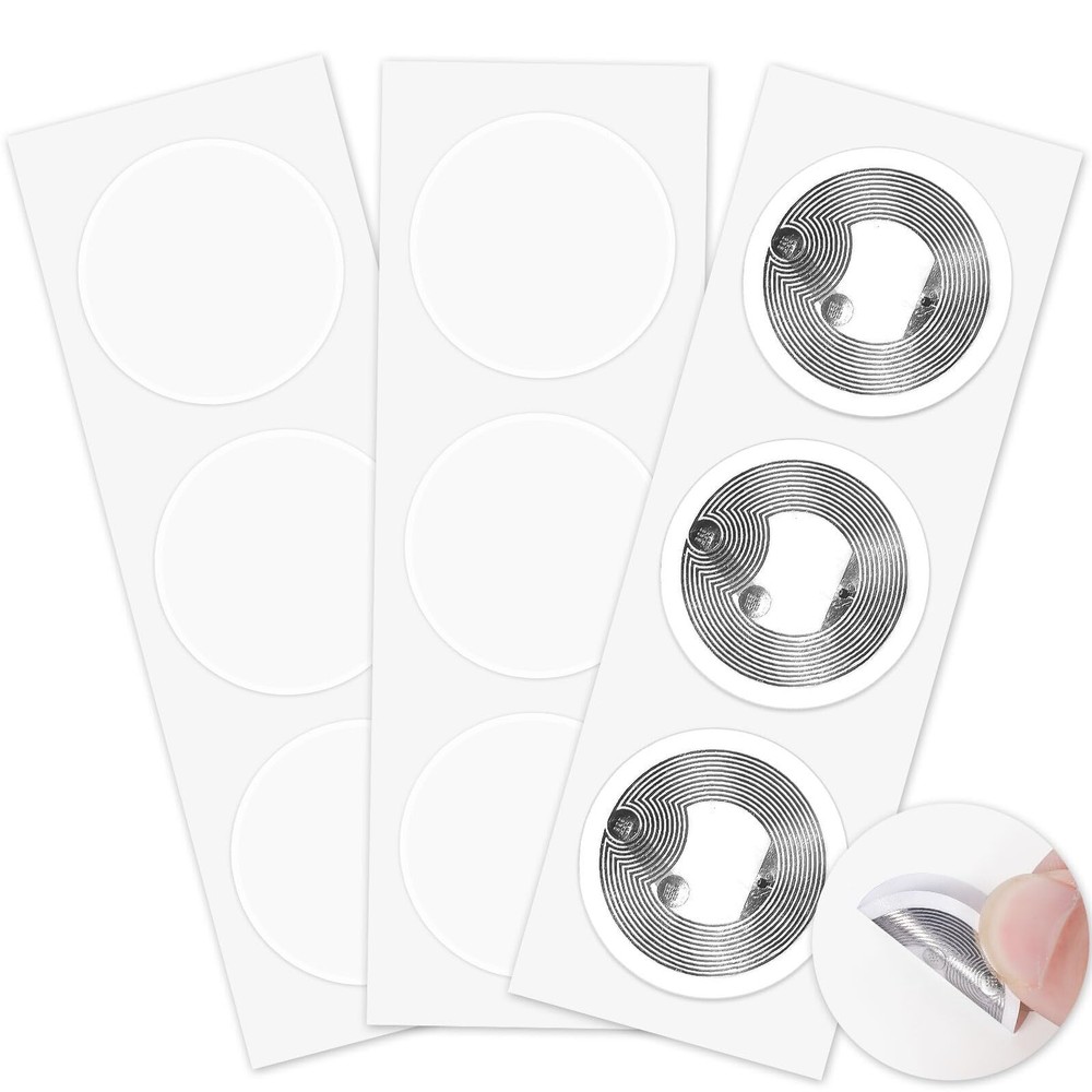 60Pcs NFC Tags Adhesive NFC Stickers Chip Rewritable Ntag 215 NFC Tags 504 By...