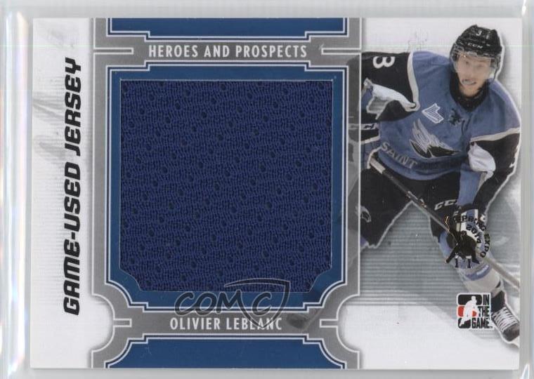 2013-14 ITG Heroes and Prospects Game-Used 1/1 Olivier LeBlanc #M-15 2a8