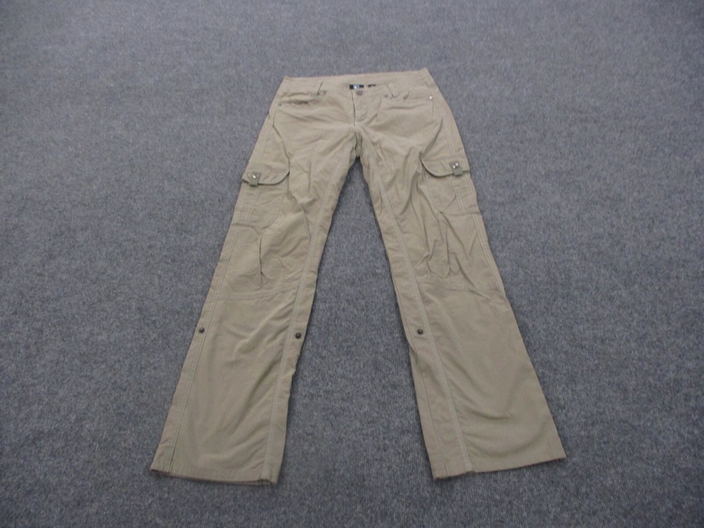 Kuhl Pants Adult 6 Beige Cargo Canvas Hiking Outdoors Rebel Work Flex Knee Women