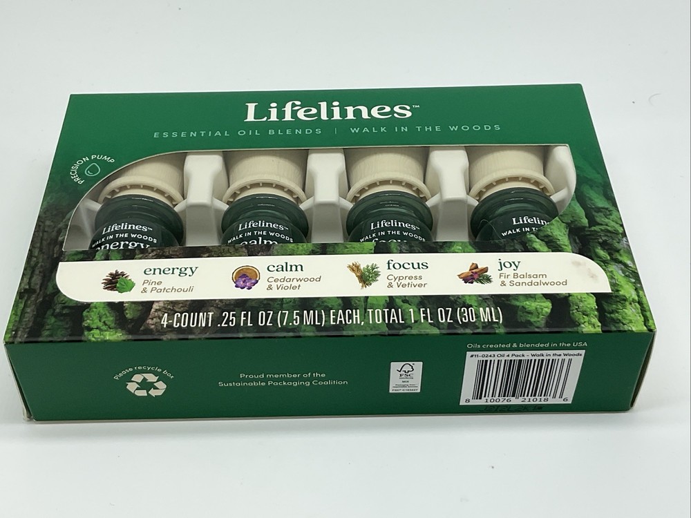 Lifelines Walk in The Woods Essential Oil Blend 4-Pack Set