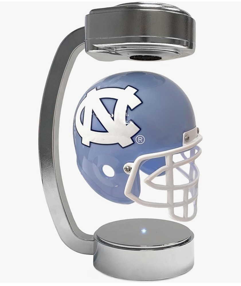 Officially Licensed NCAA Mini Rotating Levitating Hover Helmet in Chrome