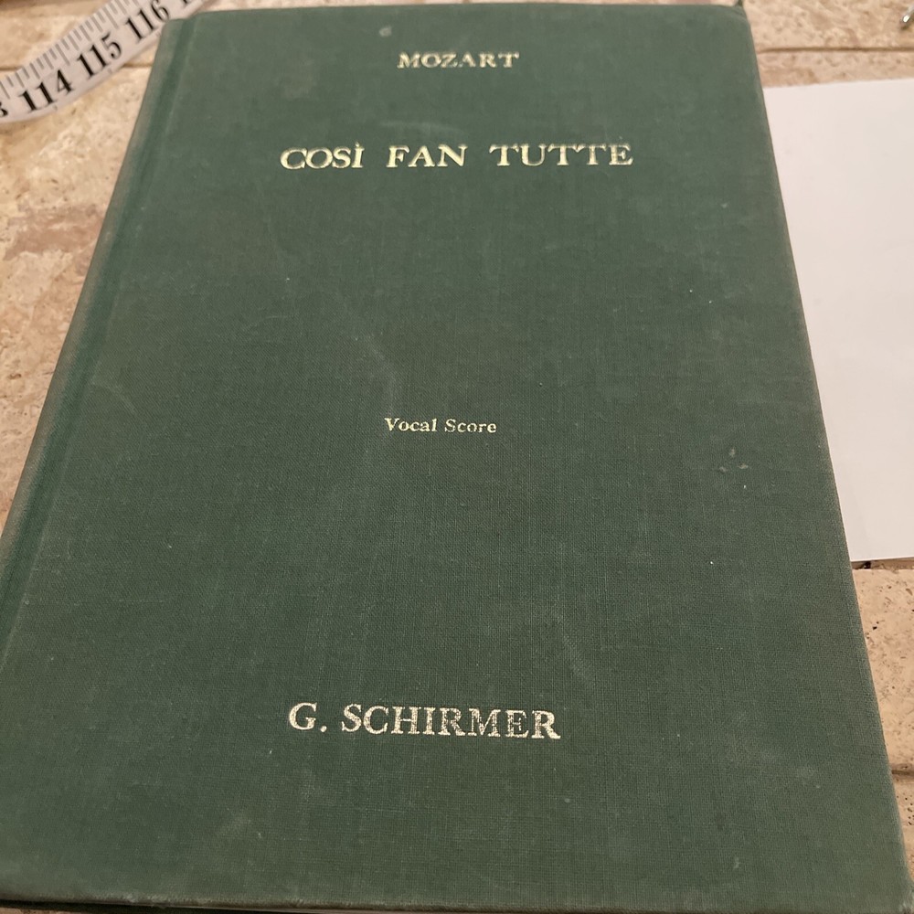 VTG 1951 Cosi Fan Tutte Mozart Opera Vocal Score G. Schirmer Italian English HB