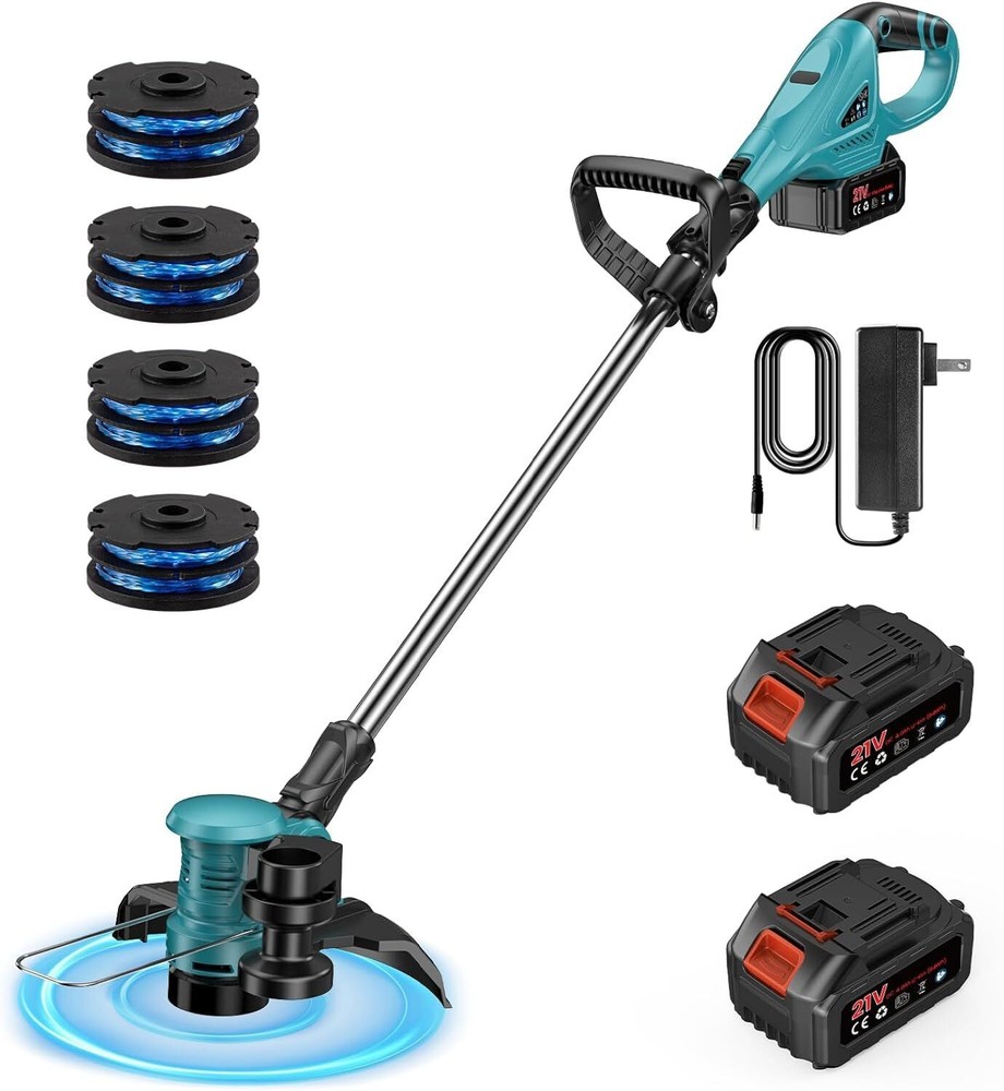21V 12-Inch Cordless String Trimmer and Edger 2-in-1 Weed Wacker