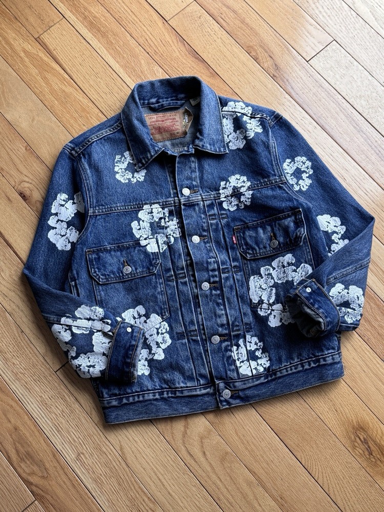 Levi's x Denim Tears PC9-A2318-0003 Jacket G Jean Flower Print M Blue Used