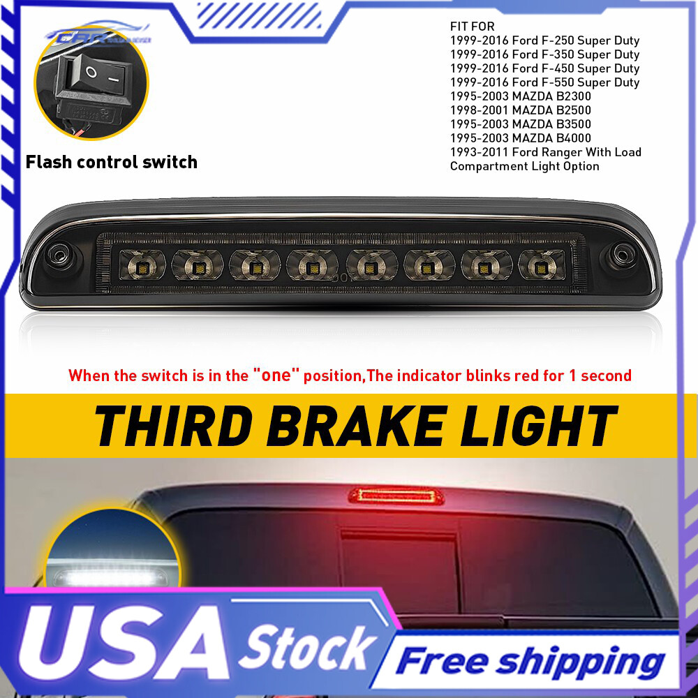 AUXITO Smoke LED 3rd Brake Light for 1999-2016 Ford F-350 Super Duty