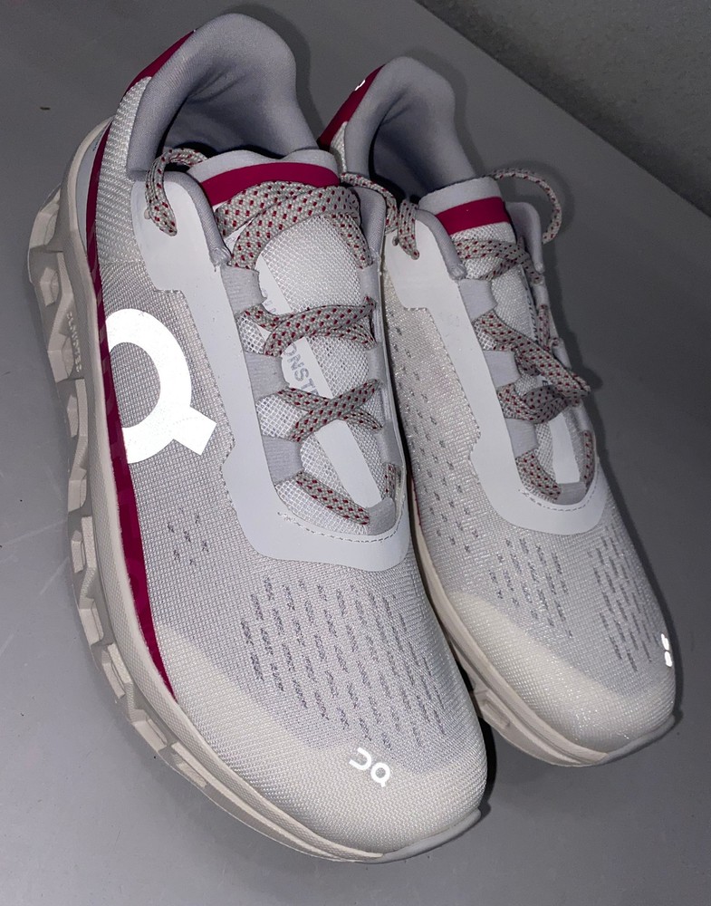 On Cloudmonster Women's Running Shoe - Size 8US- Ivory/Grenadine