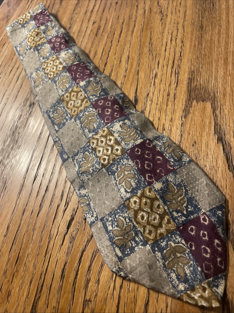 Vintage EUC Robert Talbott Studio Silk Tie USA Hand Sewn Abstract Necktie