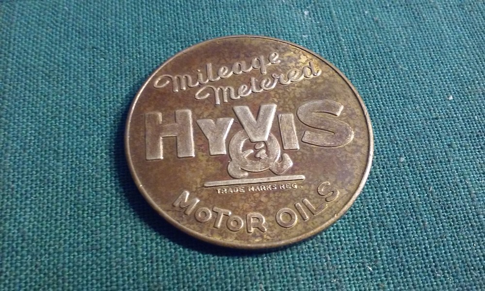 HYVIS MOTOR OIL Warren Pennsylvania Mileage Metered Metered Motor Oils Token