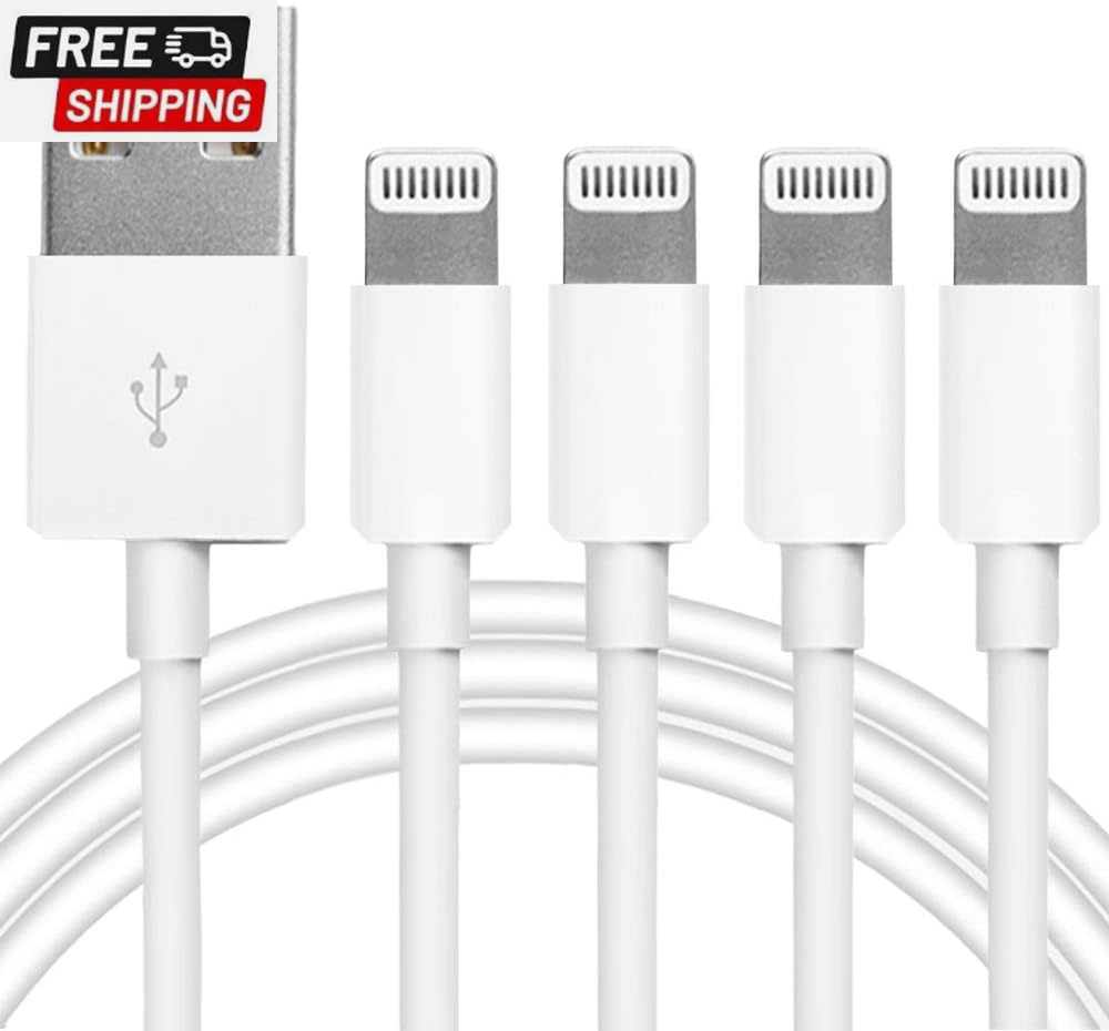 4Pack [Apple Mfi Certified] Charger Lightning to USB Charging Cable Cord Compati
