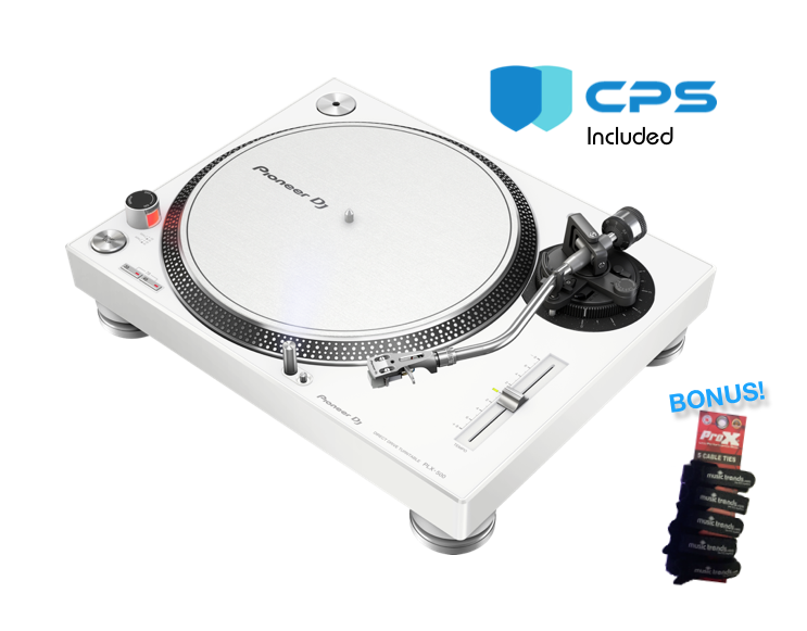 Pioneer PLX-500 White Direct-Drive DJ Turntable PLX500W